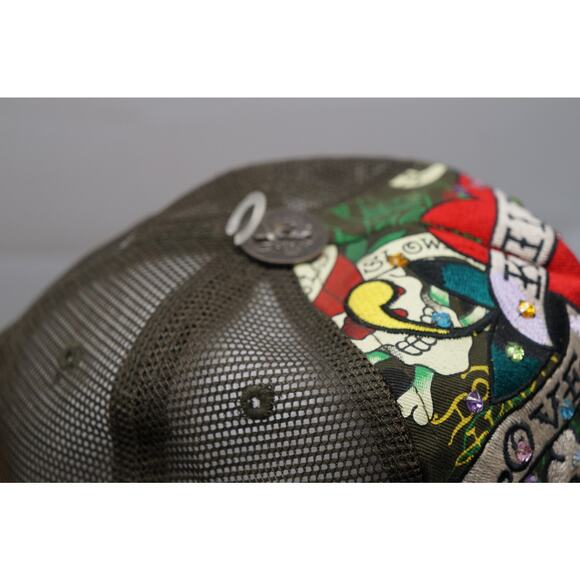 Love Kills Slowly Ed Hardy Designs Trucker Hat Cap Adjustable Snapback - Picture 6 of 8